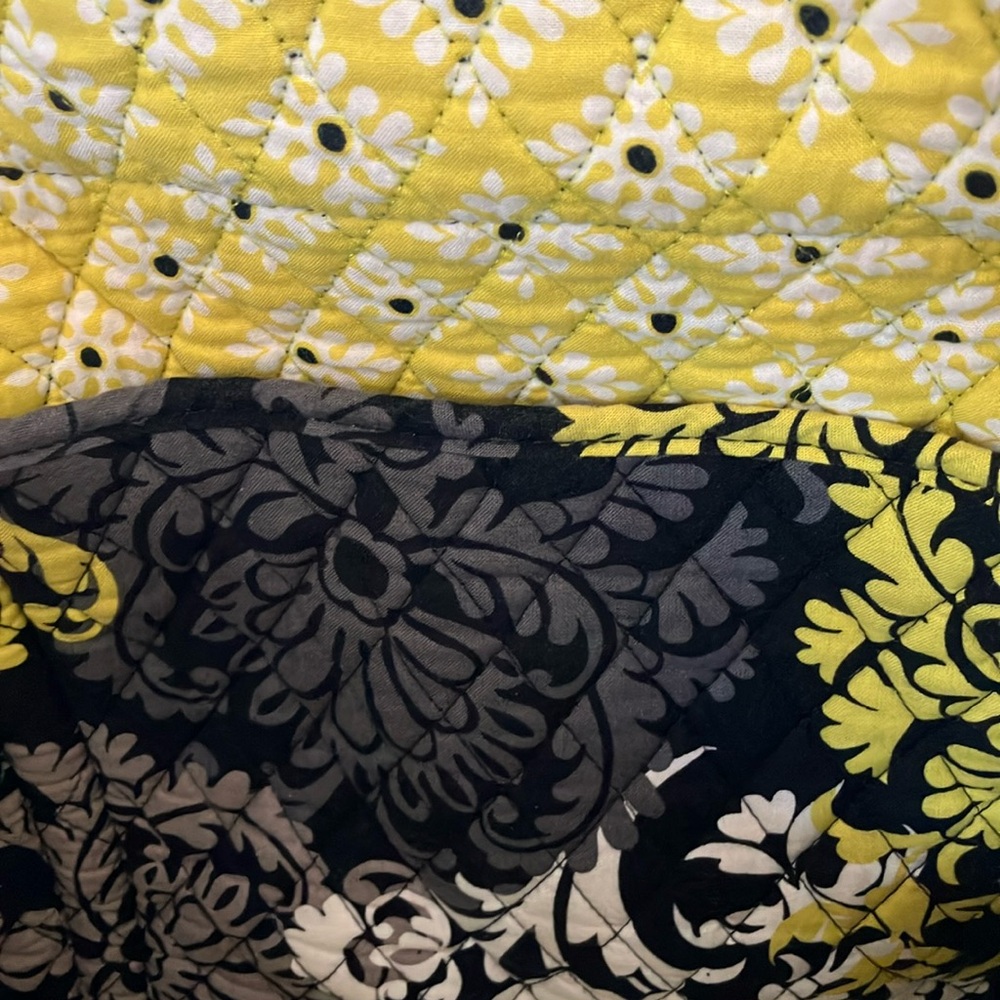 Vera Bradley Floral Black and Yellow Women's Miller  Bag - Picture 9 of 16